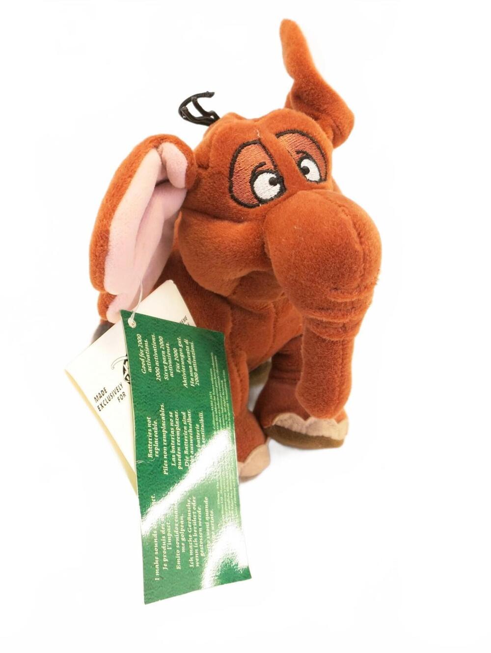 Disney Store Plush Tarzan Tantor Sound Bean Bag Elephant No Sound Retired New